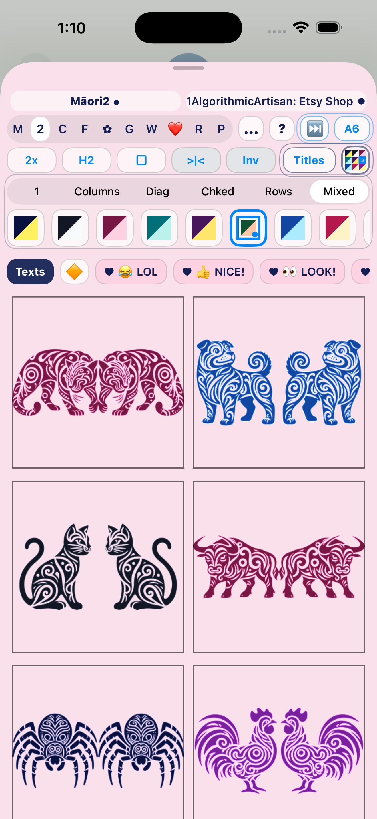 Free IOS   Animals Stickers, Mirrored