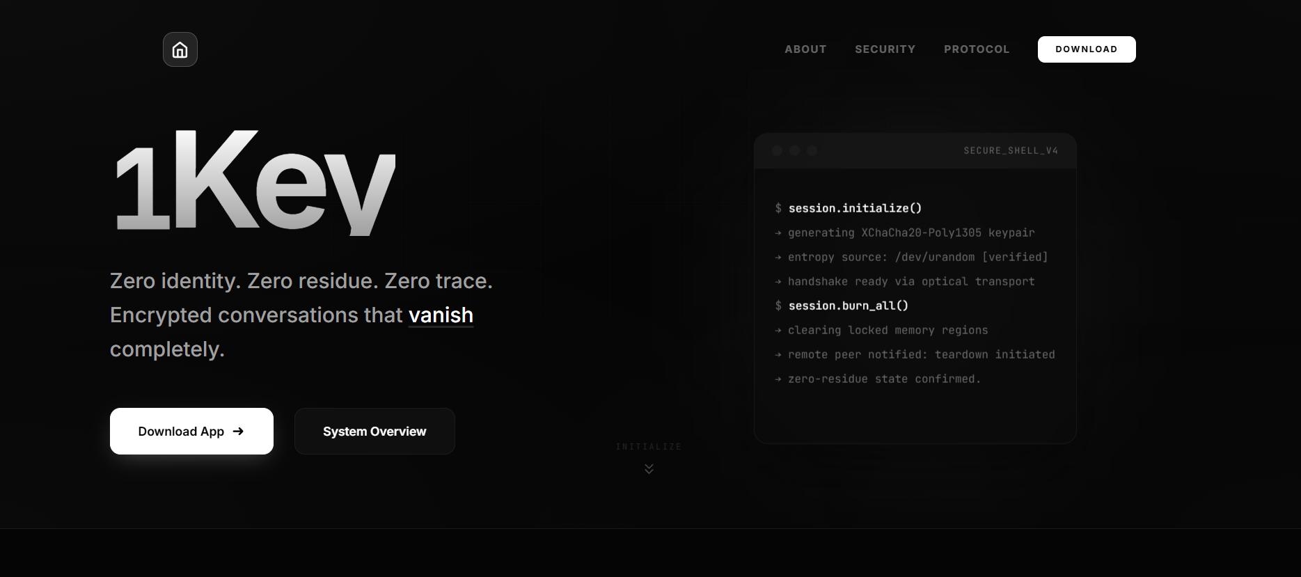 1Key Encrypted Messenger
