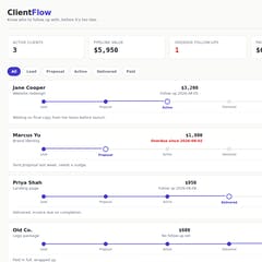 Freelance Client & Project Tracker