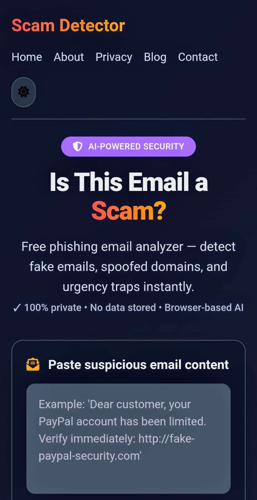 Email Scam Detector
