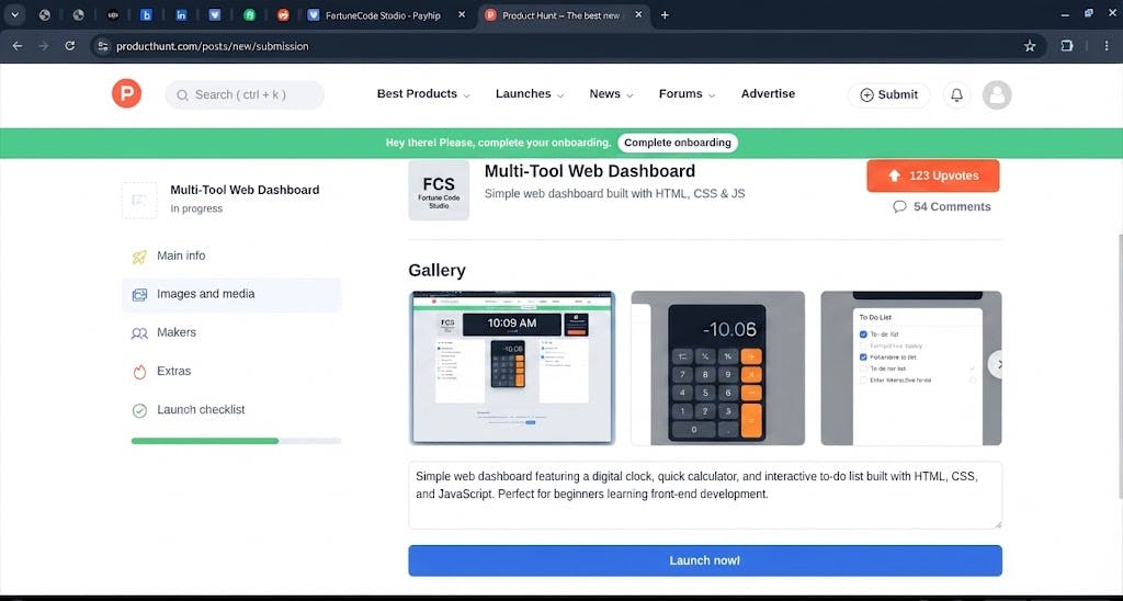 Multi-Tool Web Dashboard