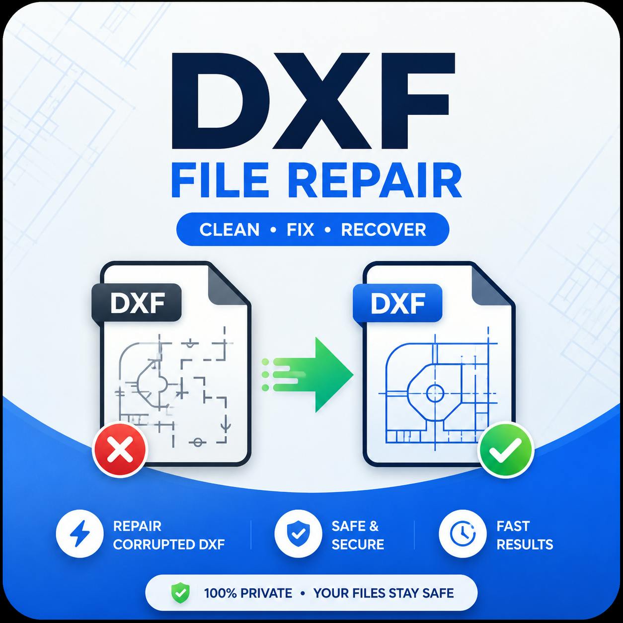 DXF file repair tool