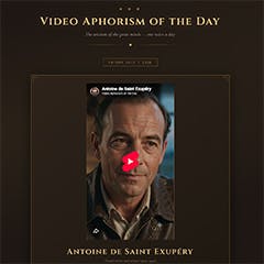 Video Aphorism of the Day