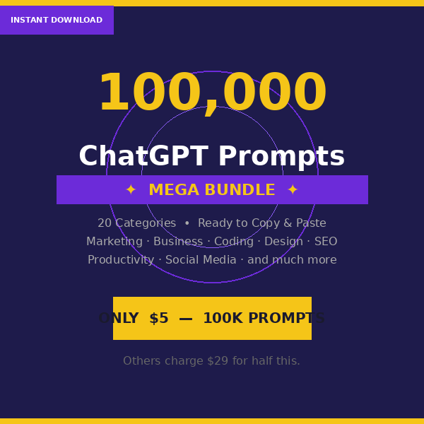 AI Prompt Library: 100,000+ Prompts