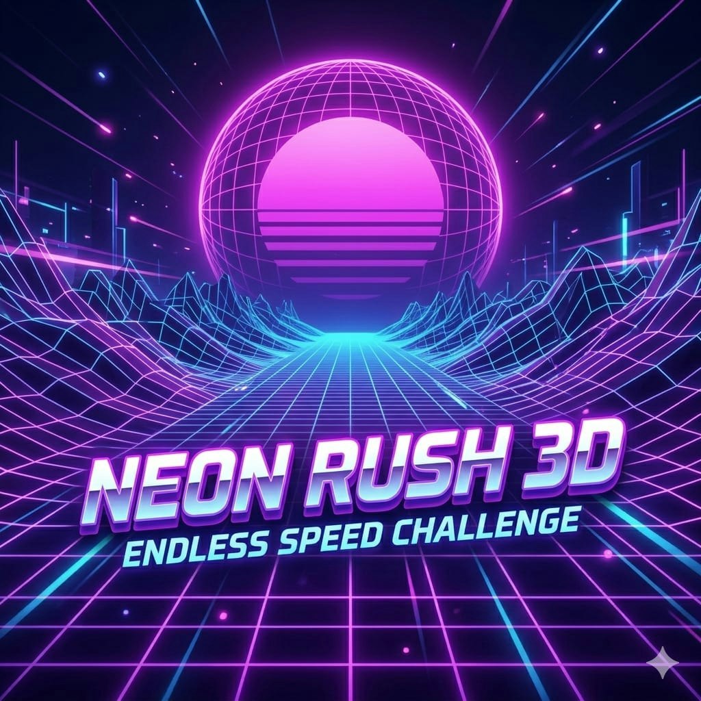 Neon Rush 3D Endless Speed Challenge