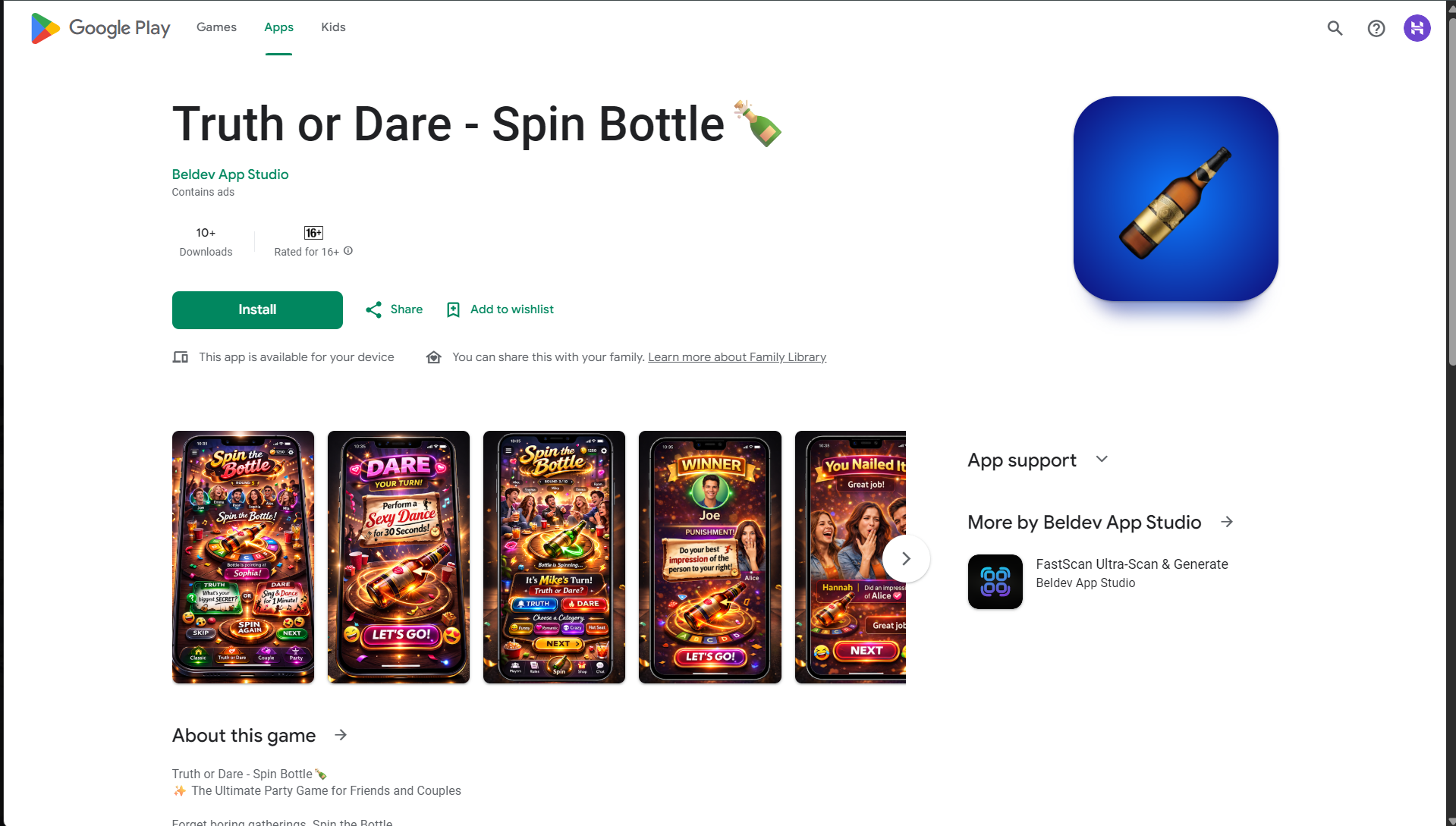 Truth or Dare: Spin the Bottle : Party