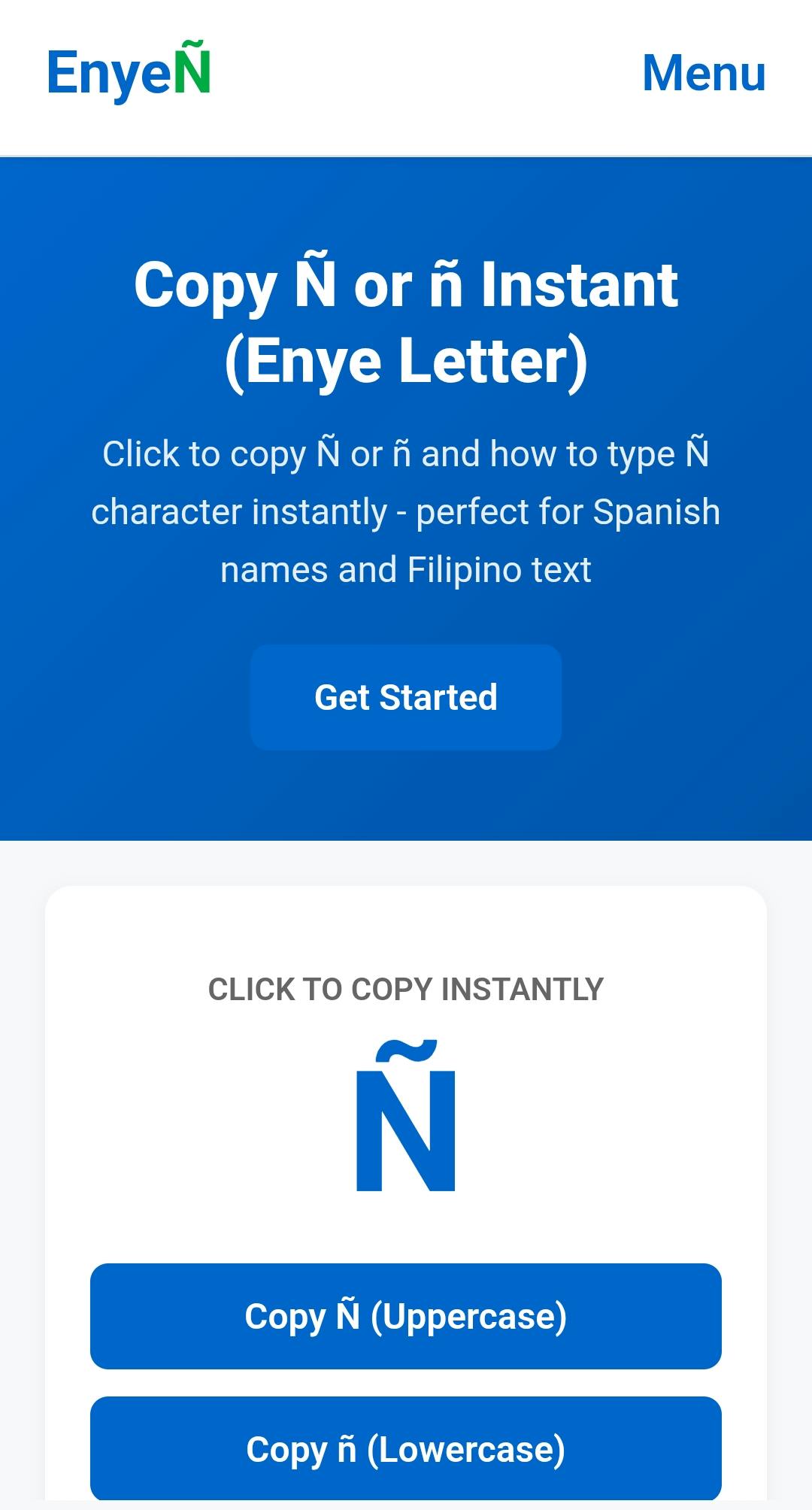 Enye Ñ Copy paste
