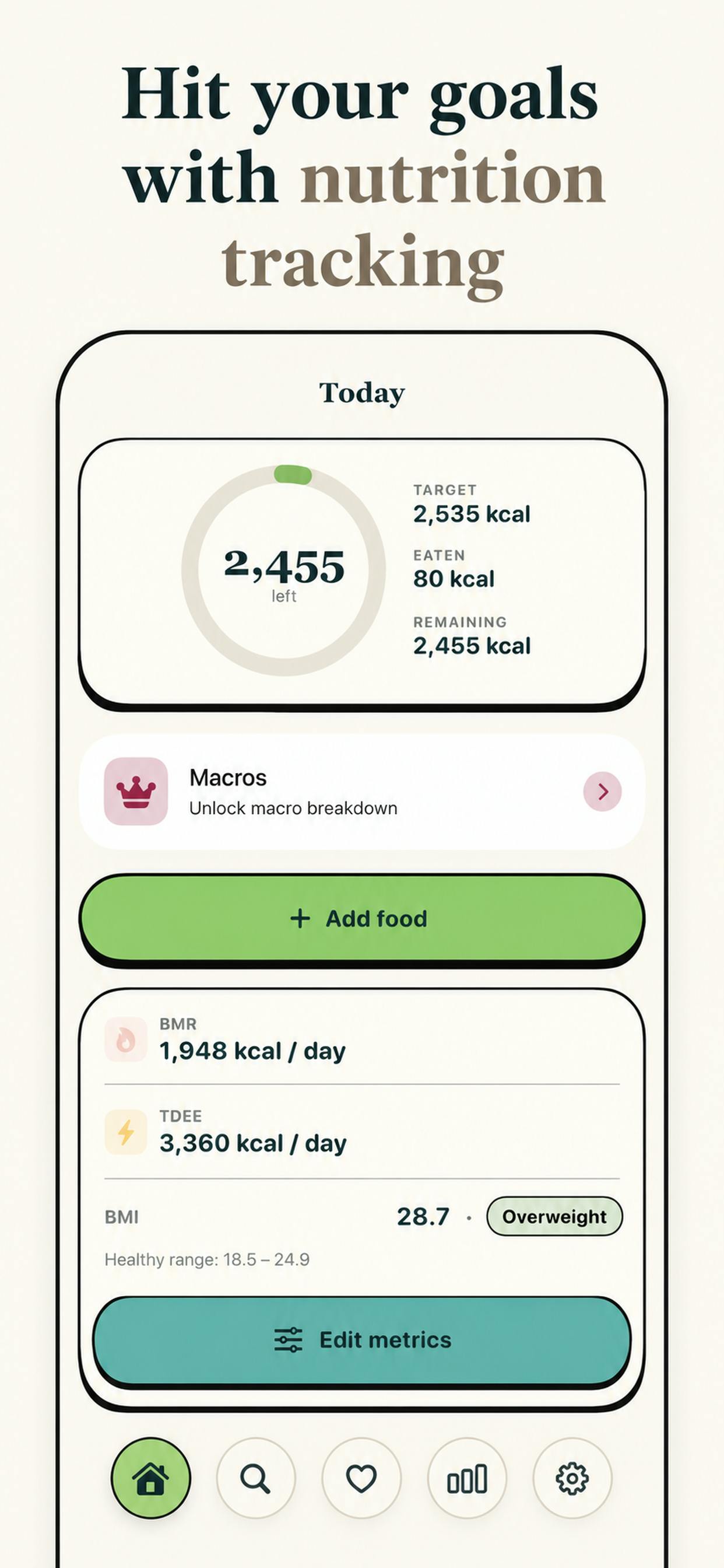 Cute UI For Low Calorie Foods