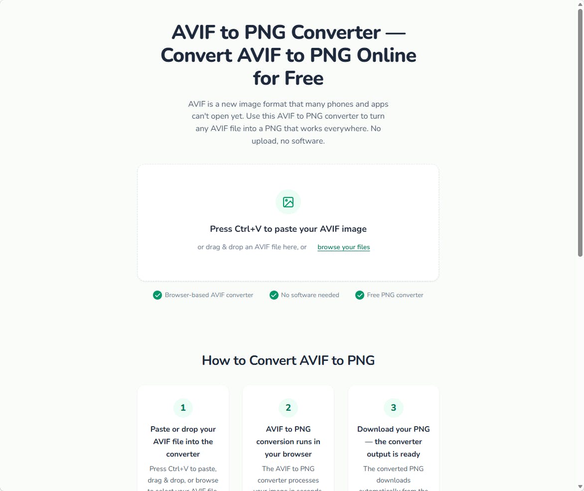 AVIF to PNG Converter