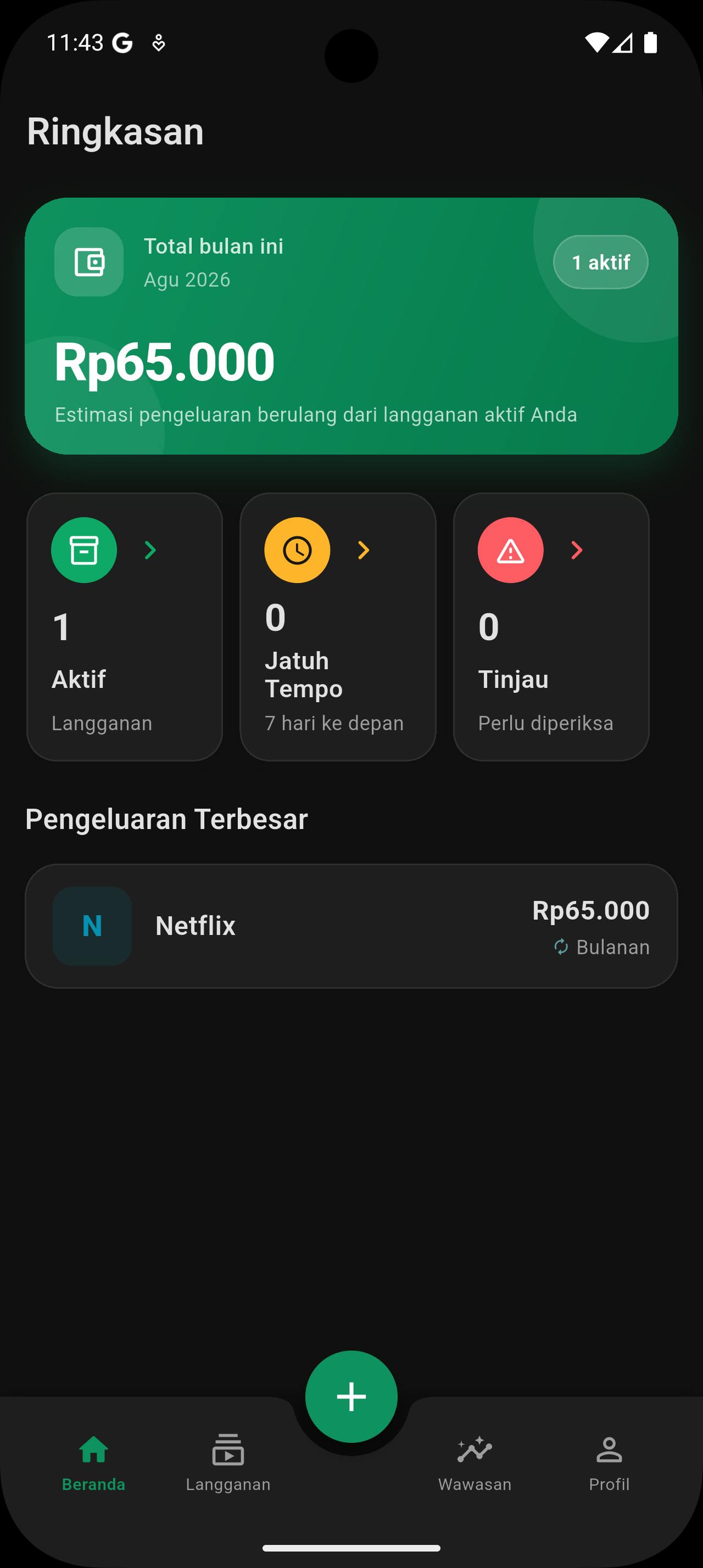 Rekuro - Subscription Tracker