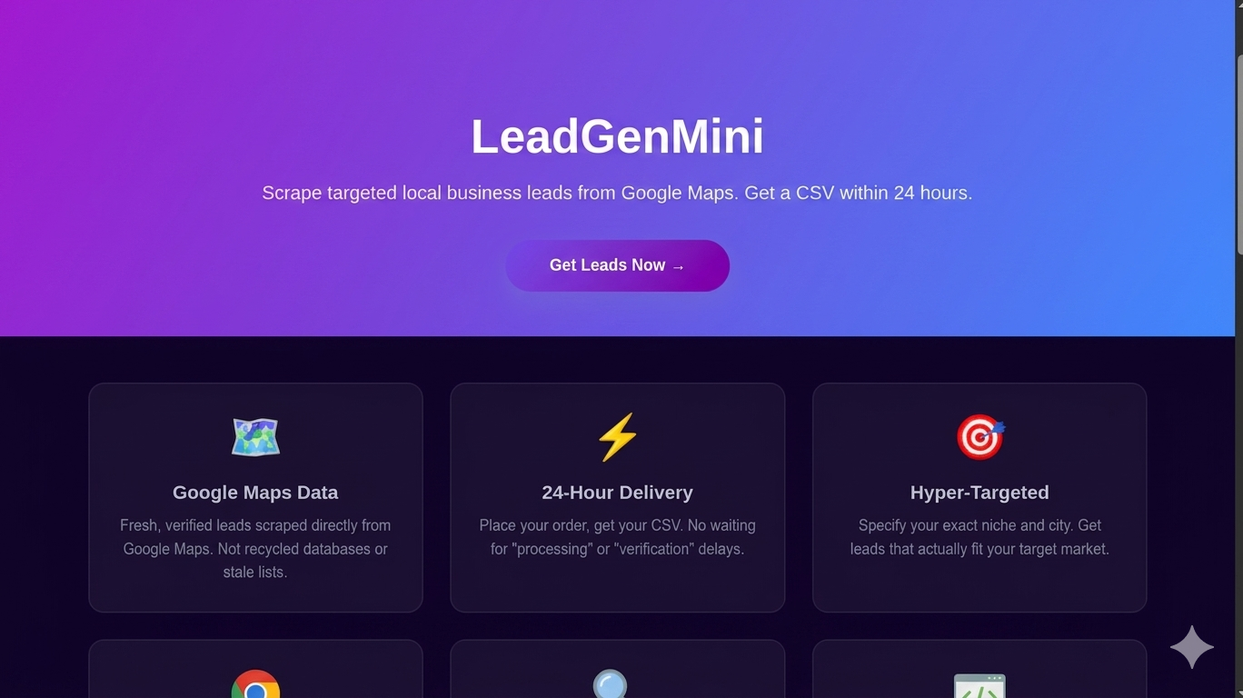 LeadGenMini — Targeted Lead in Minutes