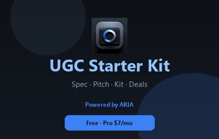 CreatorSense UGC Starter Kit