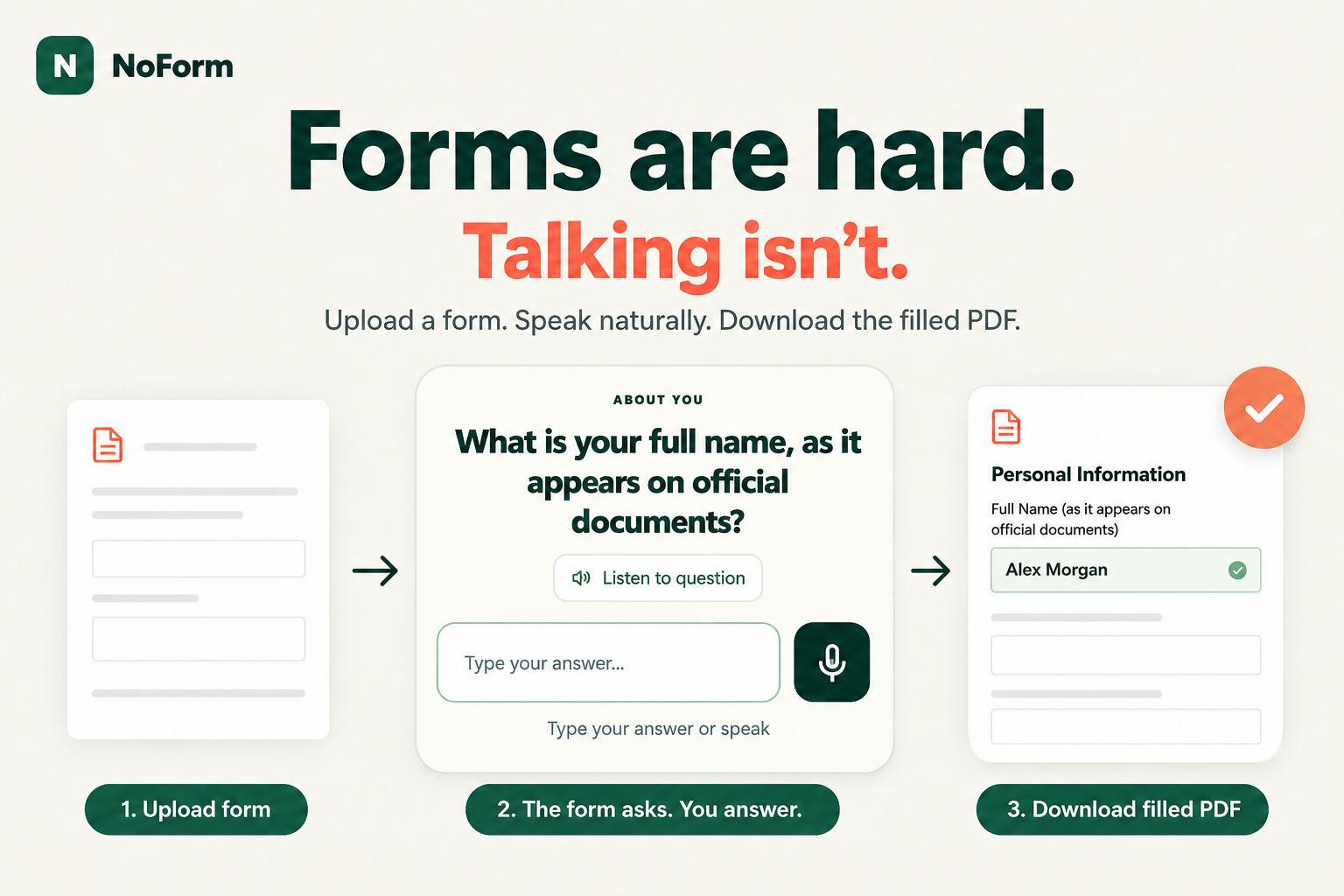 NoForm — Forms, without the friction