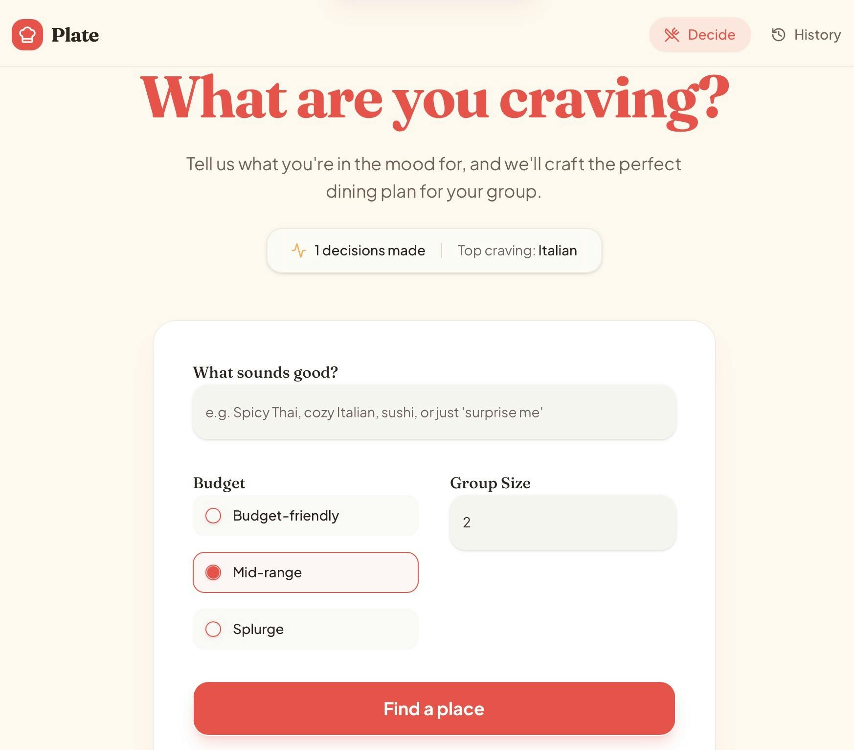 Restaurant Decision Assistant
