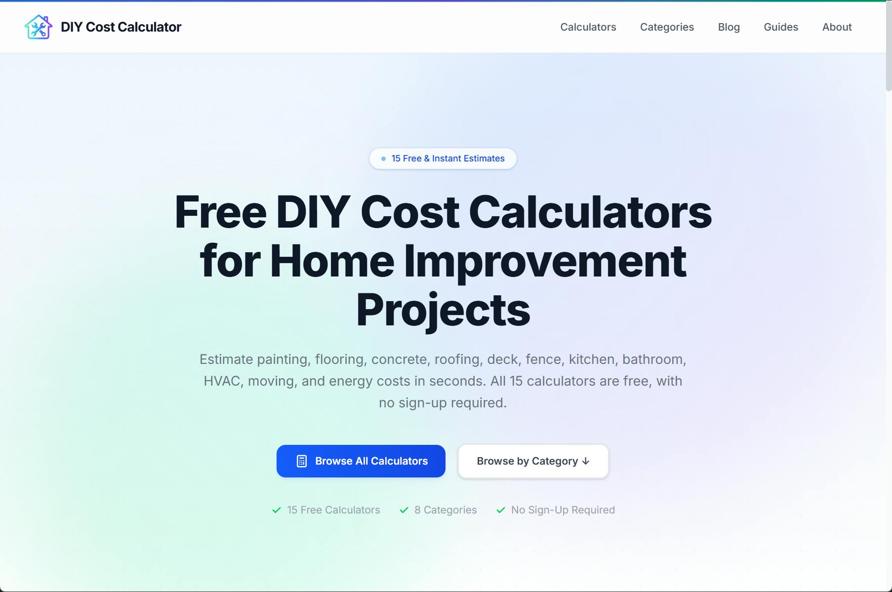DIY Cost Calculator
