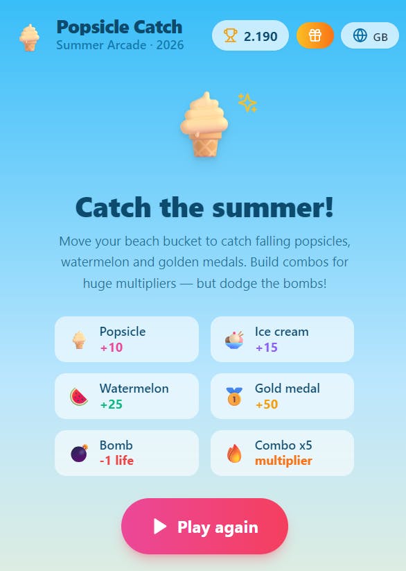 Popsicle Catch – Summer Arcade 2026