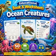 Ocean Creatures Worksheets