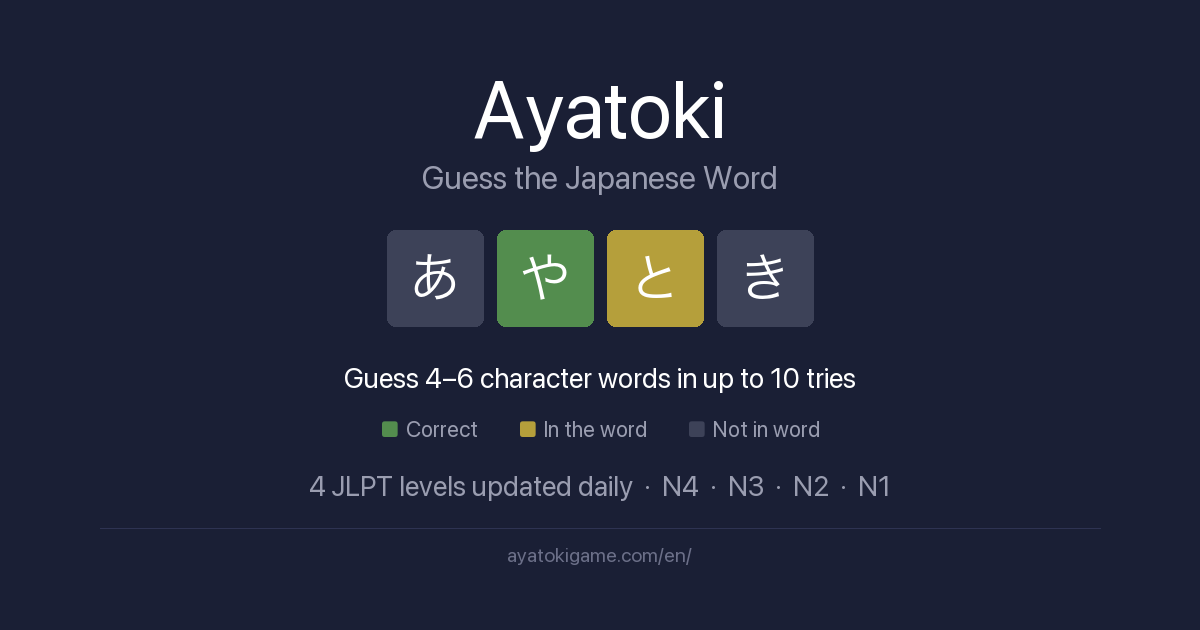 Japanese Wordle | Ayatoki
