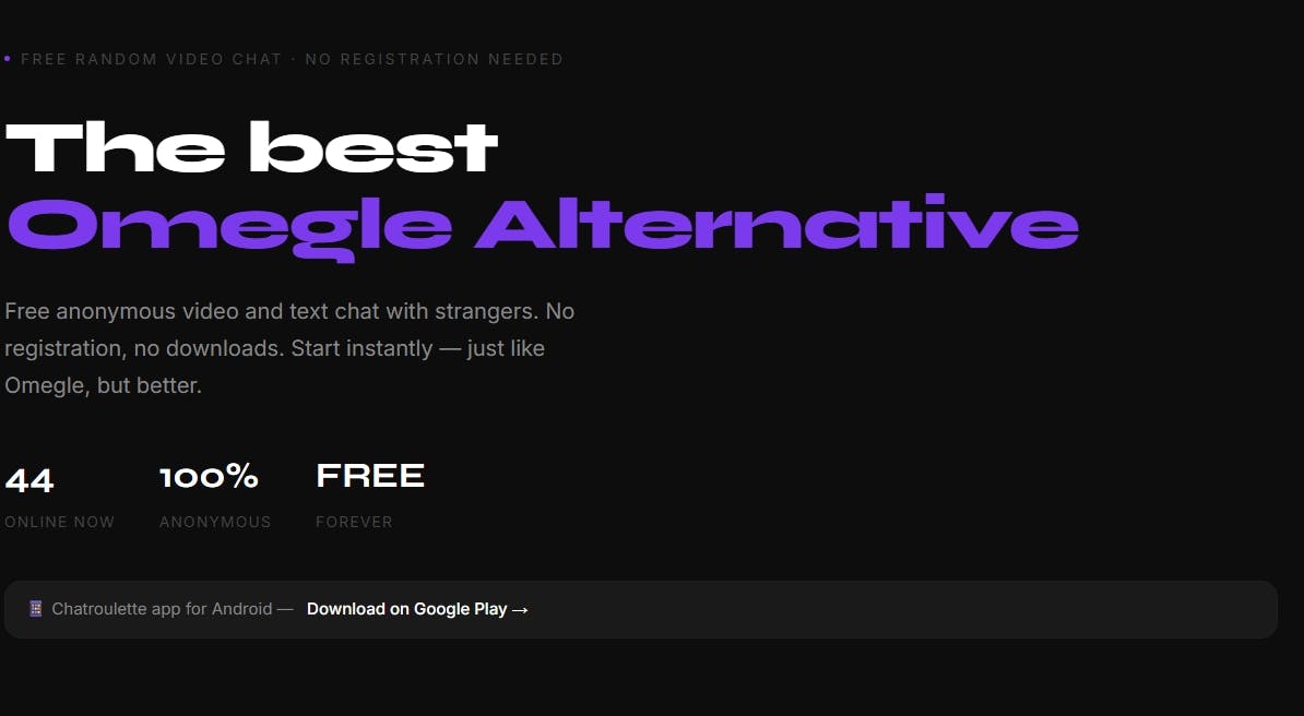 Omegle Alternative - Random Video Chat