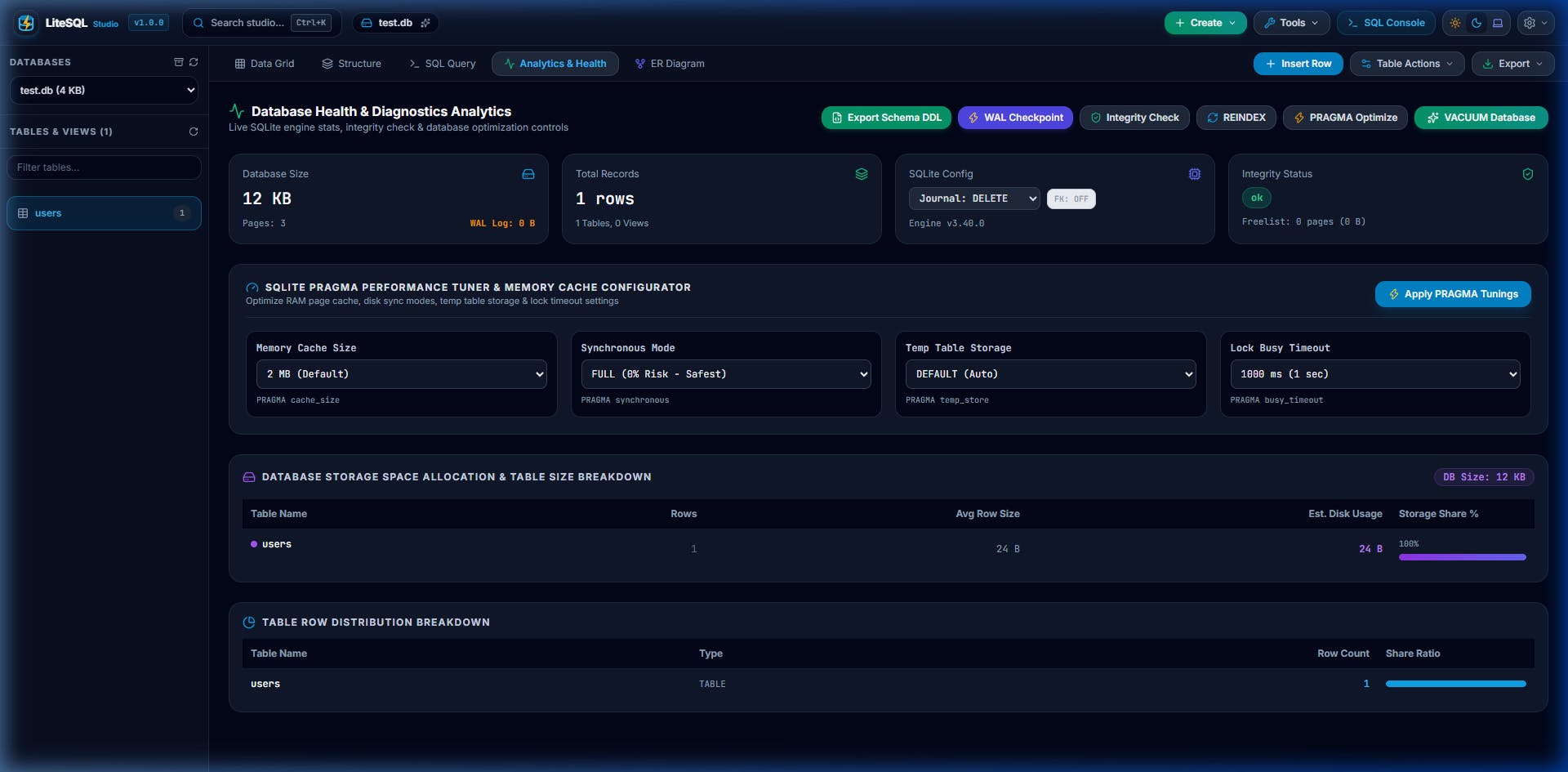 LiteSQL Studio
