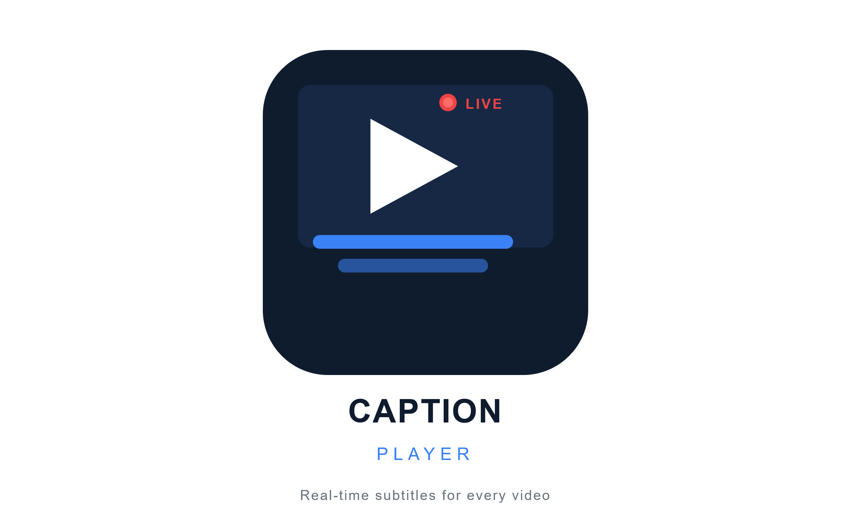 Premium Live Caption Player