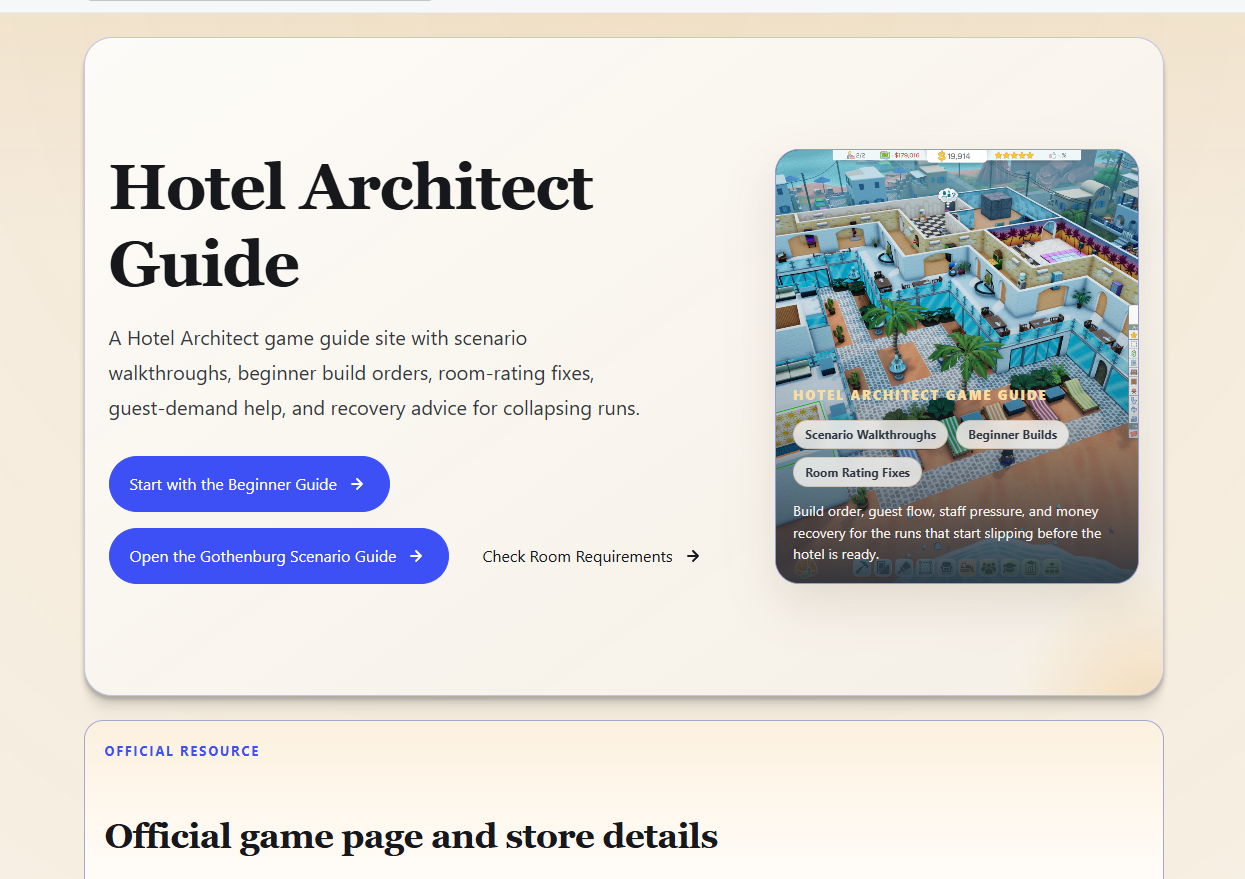 Hotel Architect Guide