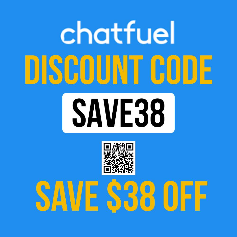 Chatfuel Discount Code SAVE38 - $38 OFF
