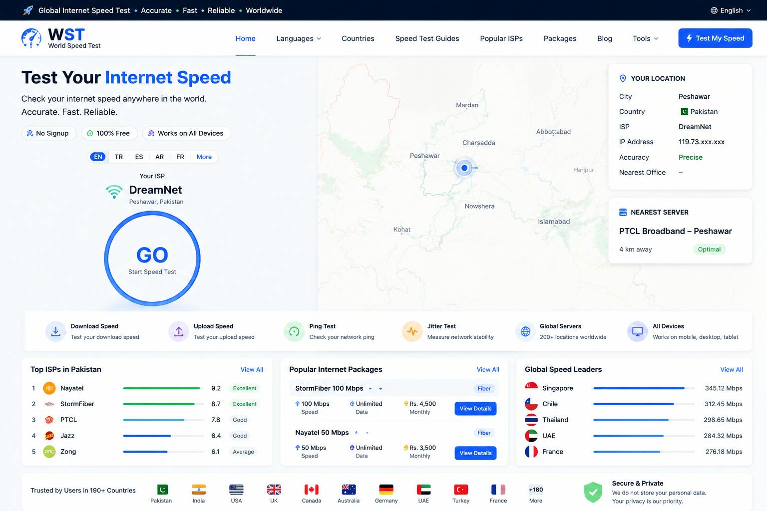 network speed test