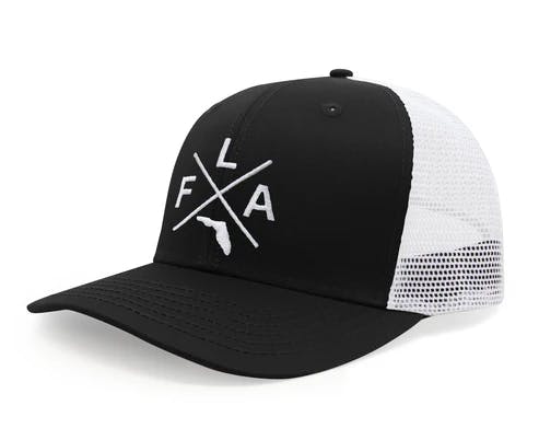Florida FLA Trucker Hat – Black/White