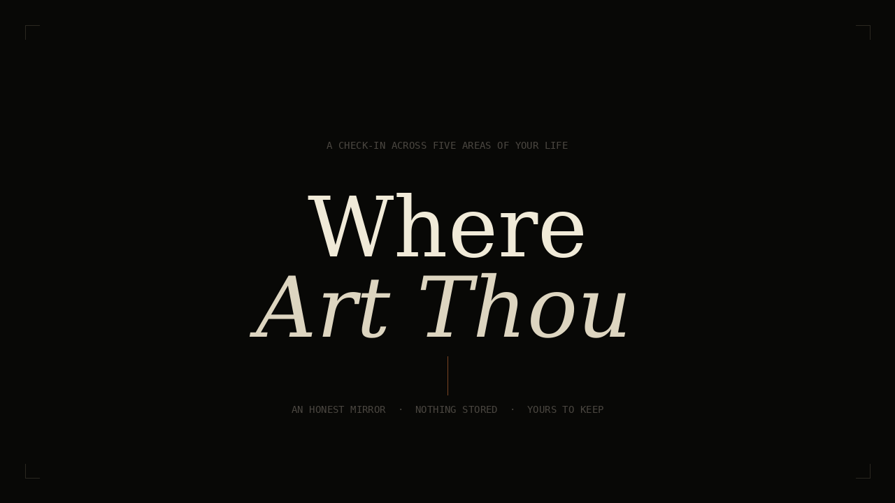 Where art thou 