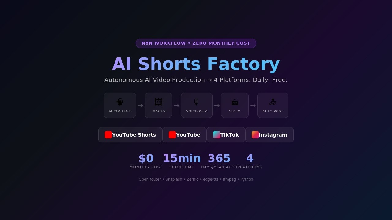 AI Corp Zero-Cost Autonom Video Factory