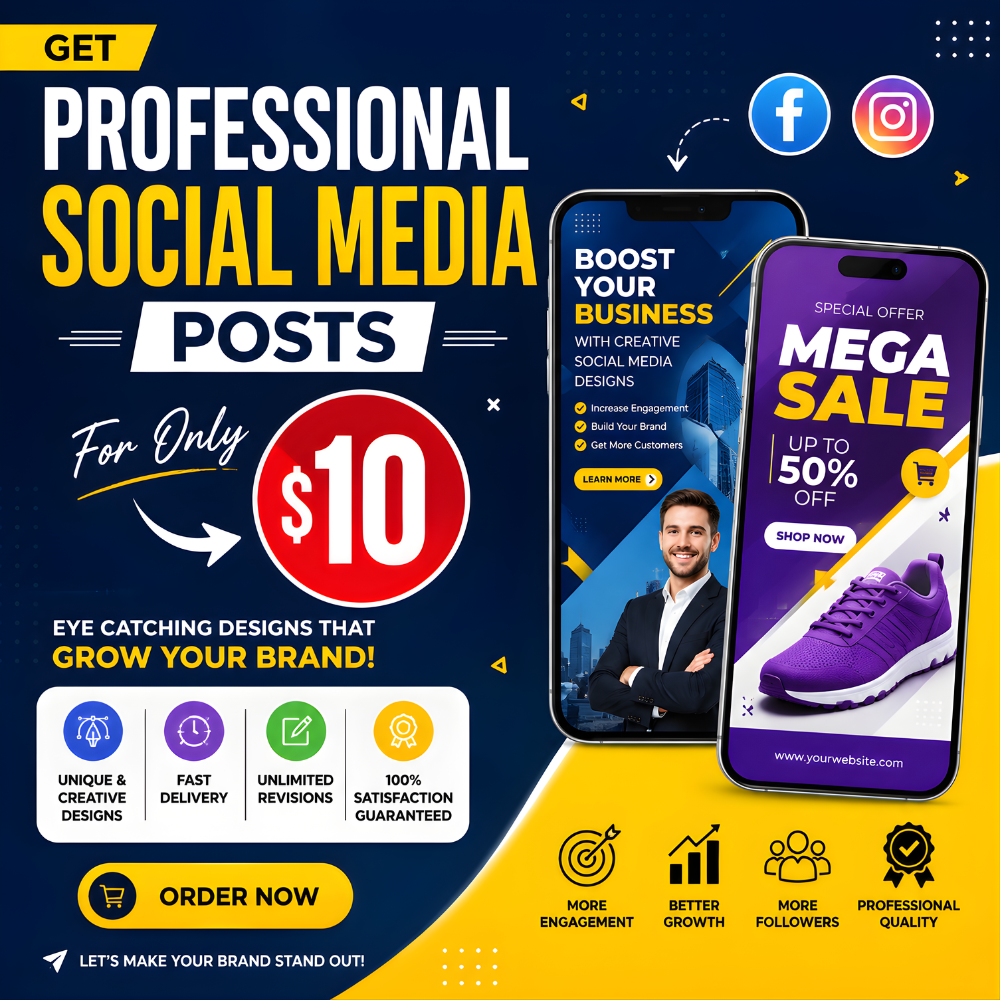 Get Social Media Posts for $10.