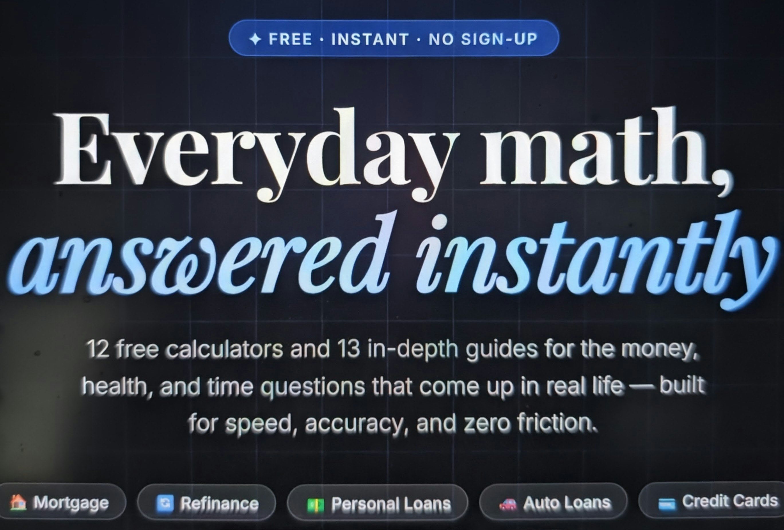TidyCalcs — Free Online Calculators