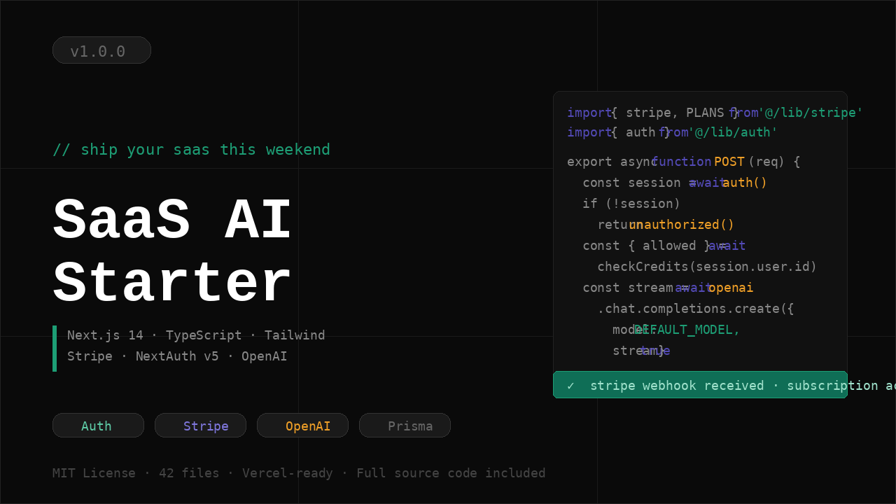 SaaS AI Starter