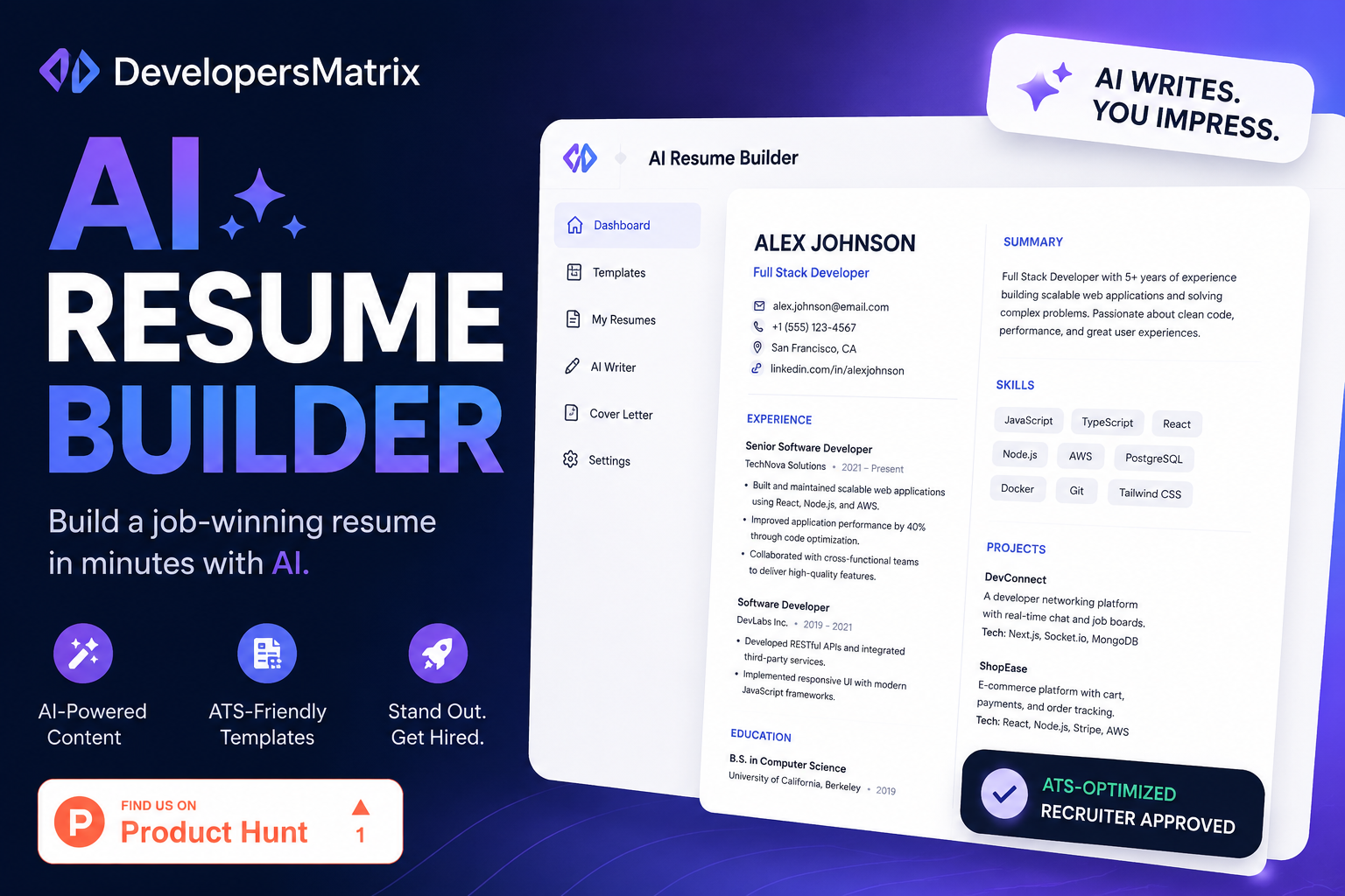 AI Resume Builder by DevelopersMatrix