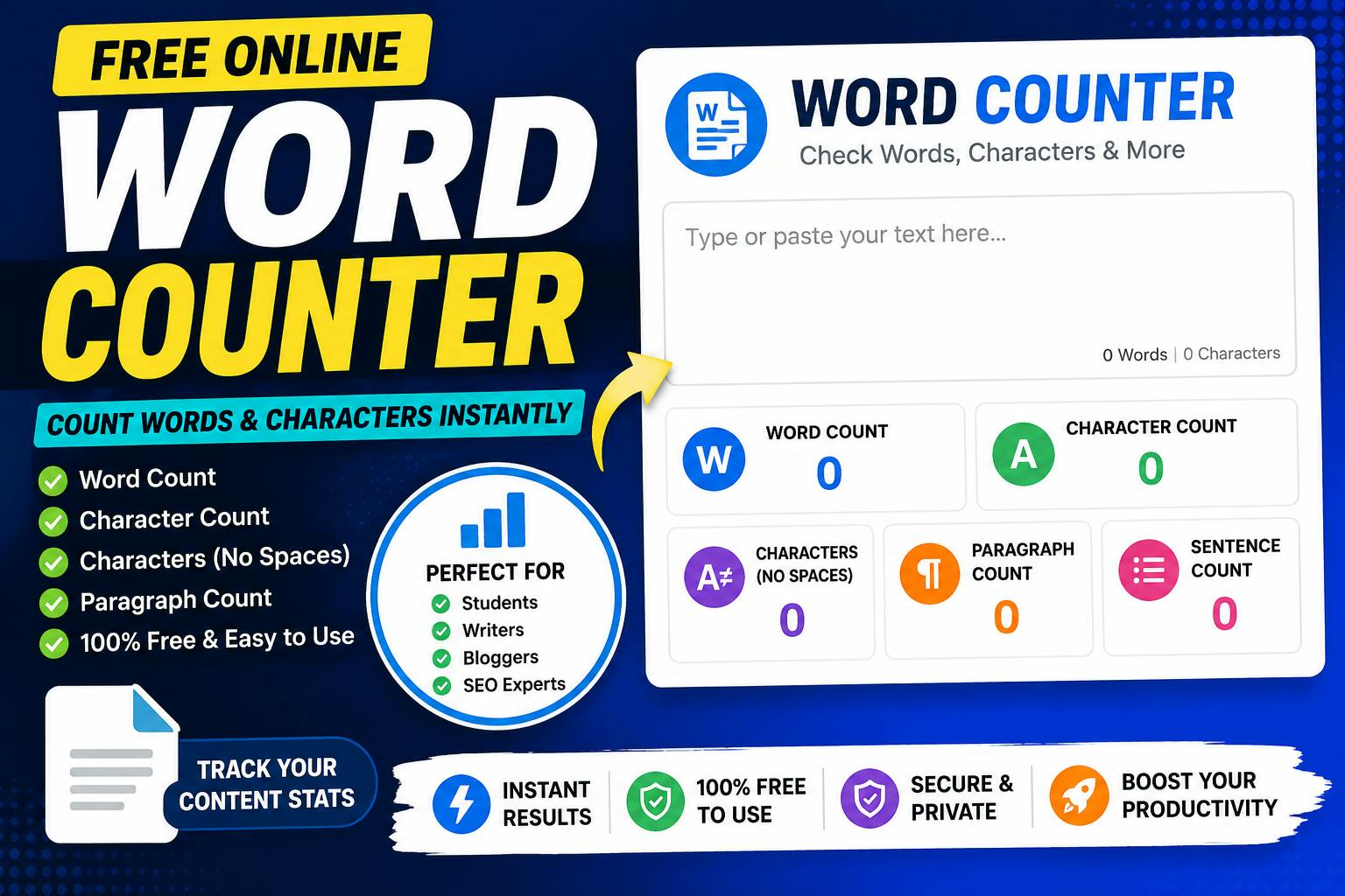 Free Online Word  and Character Counter: