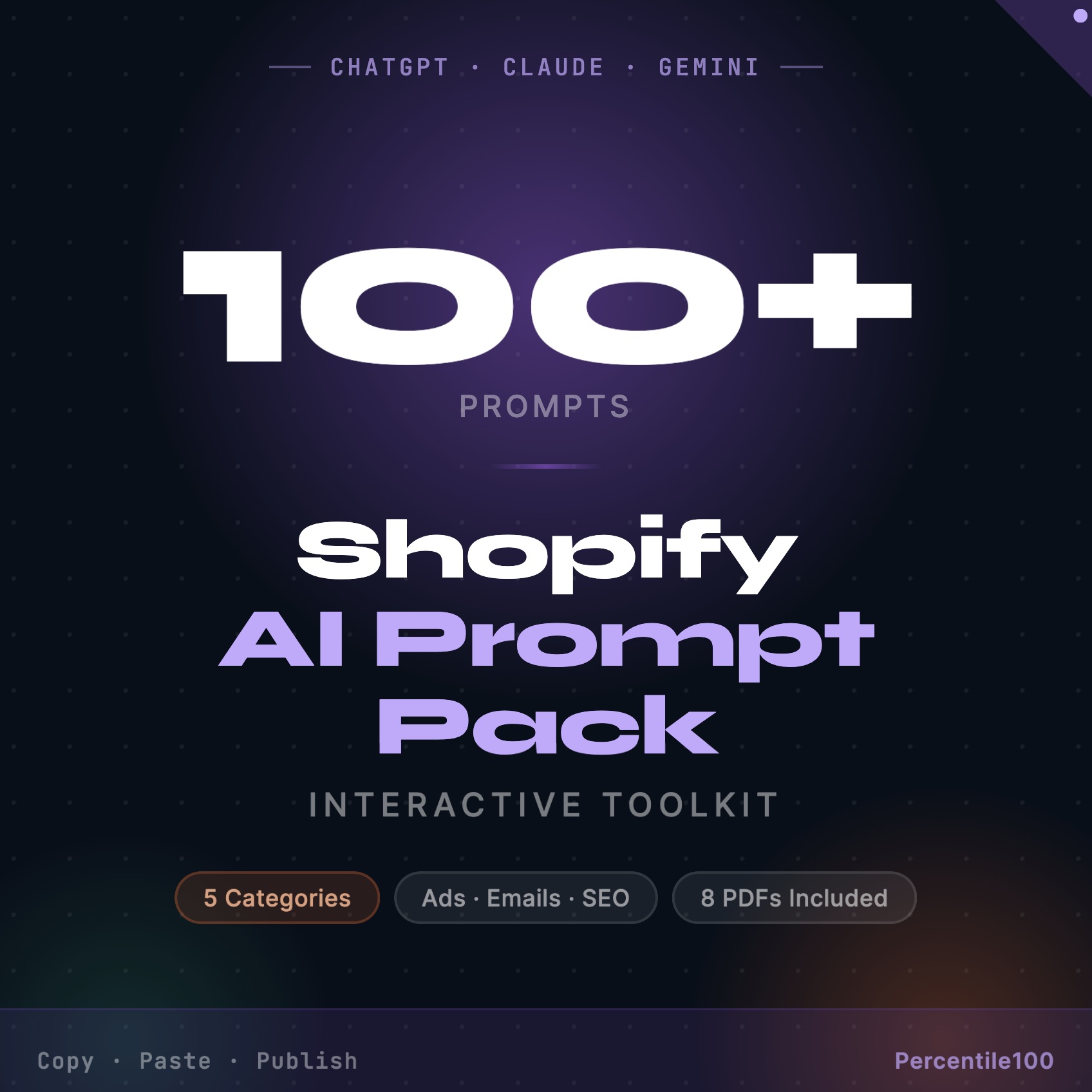 Shopify AI Prompt Pack - 100+ Prompts