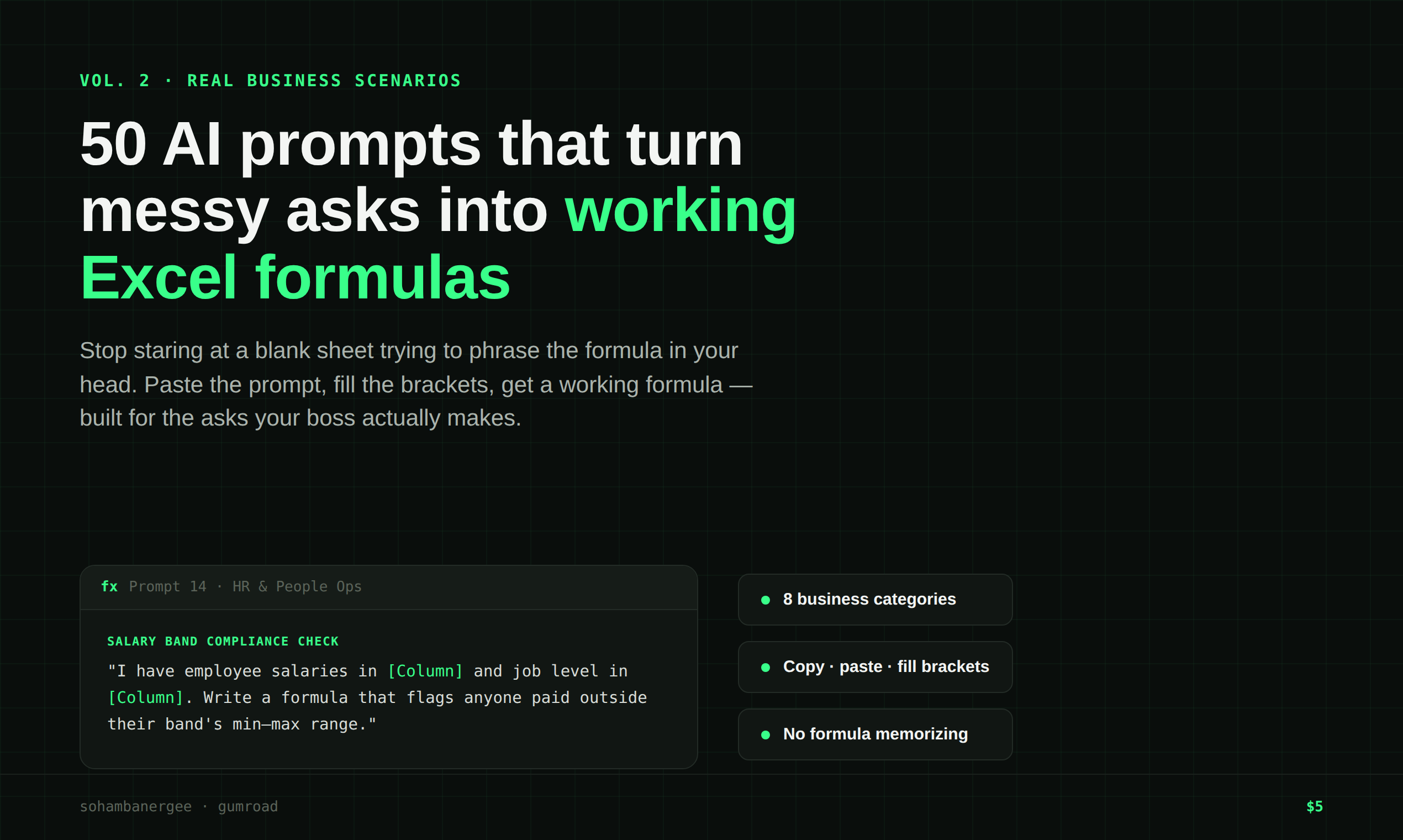 AI Prompts for Excel — Vol. 2